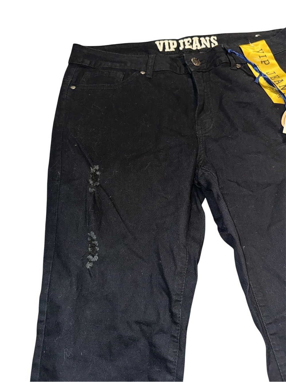NWT VIP Black Skinny Jeans with Branded Waistband - Picture 2 of 13